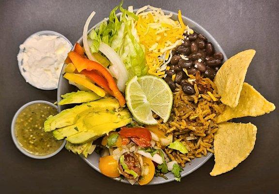 Vegetarian Burrito Bowl Best Mexican Restaurant TakeOut Delivery San Jose