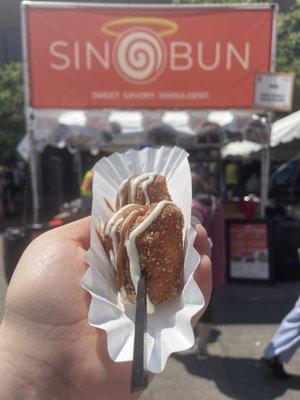 Cinnamon bun bites from Sin Bun