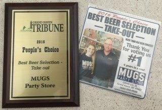 Best Beer Selection - Grand Haven Tribune "People's Choice Awards"  - four years in a row