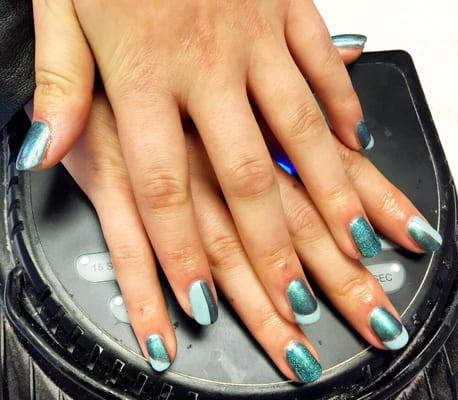 Gel polished nails