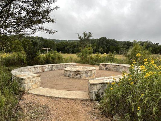 Seating area at Senator Frank L. Madla Natural Area