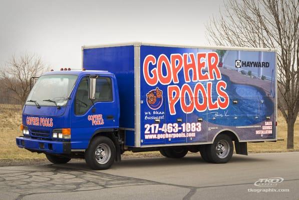 Gopher Pools truck wrap by TKO Graphix