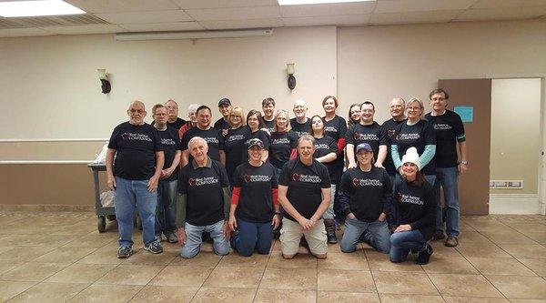 Some of the West Avenue Compassion volunteers sporting our new shirts.