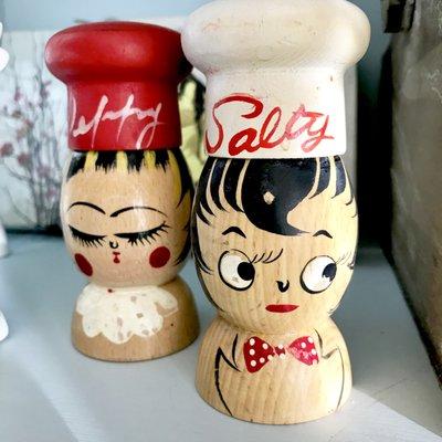 Vintage salt and pepper shakers