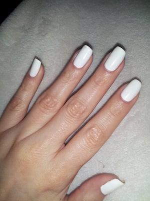 White shellac. Clean, classy, Spring-friendly, and matches everything.