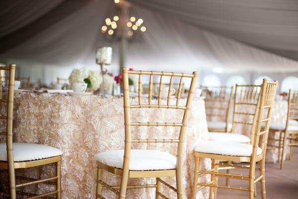 Wedding Decor by Luxe Event Linen at Meadowbrook Hall