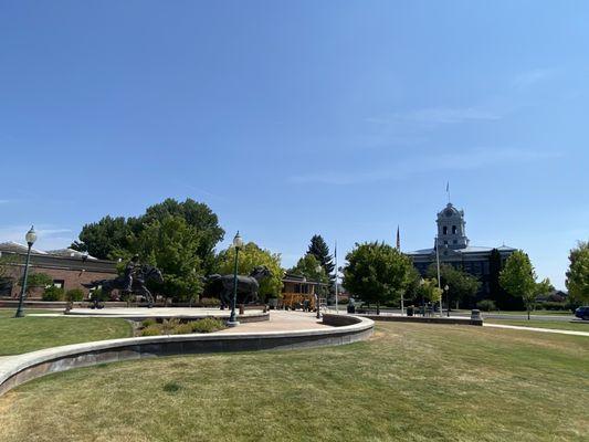 City Hall and Maverick Statue