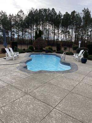 Inground fiberglass pool