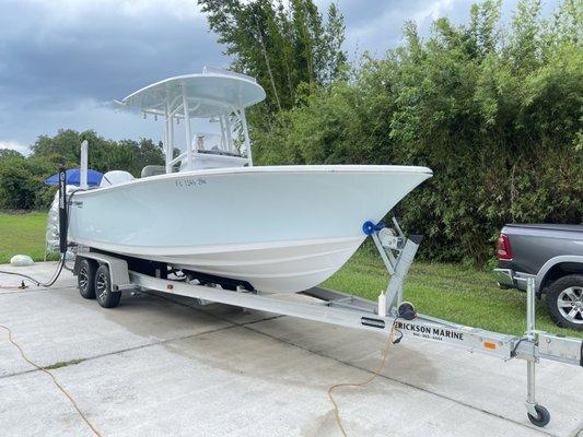 Maintaining the boats in good shape, looking new.