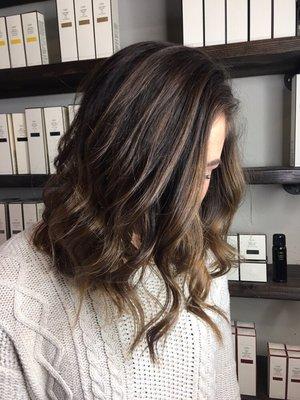 Brunette balayage