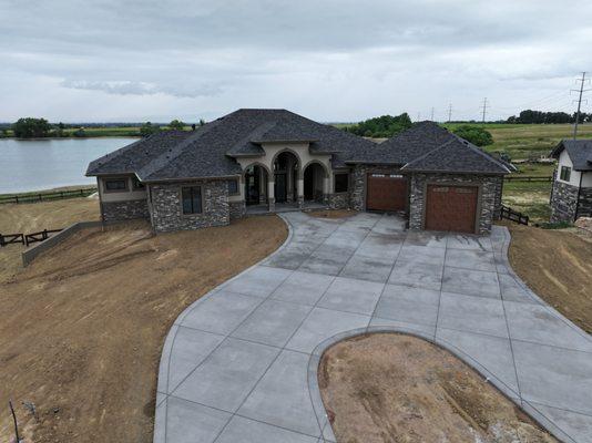 Custom Home and Drive