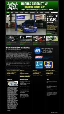 Website design for Hughes Automotive by Ellev Advertising Agency - www.ellev.com