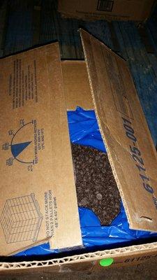 I got to sneak a peek into a massive box of Ghiradelli chocolate chips that someone else left open!