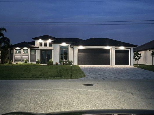 Our Beautiful house at dusk.