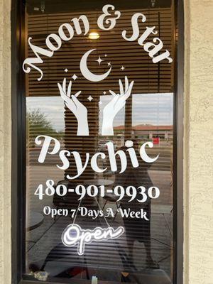 Outside of Moon & Stars Psychic building