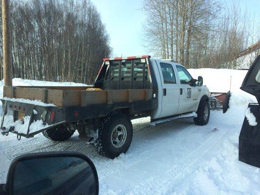 Owner has this Ford F-150 and claims to use a Blue Dodge Ram plow truck when the Ford's in the "shop".