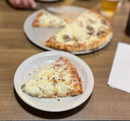 Pizza. Very cheesy.