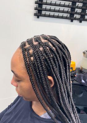 Medium knotless braids