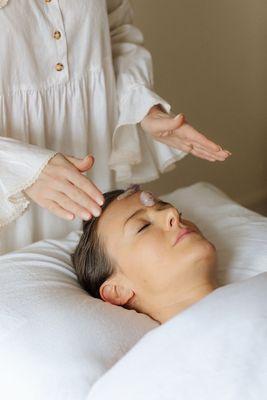 Energy healing that happens in the custom facials