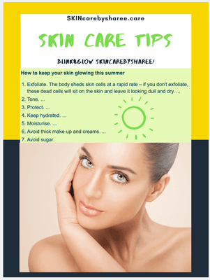 Summer SKIN care tips