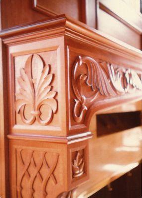 Carved Wood Tutor Mantel