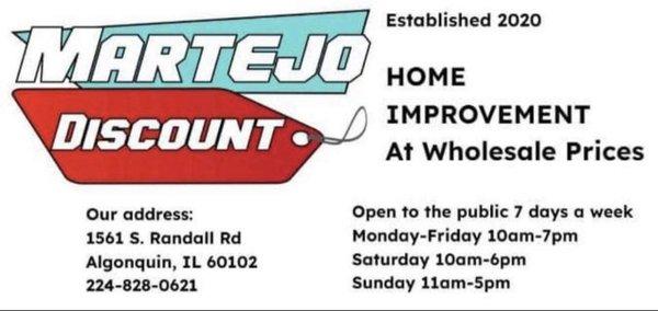 Martejo Discount Store Location information