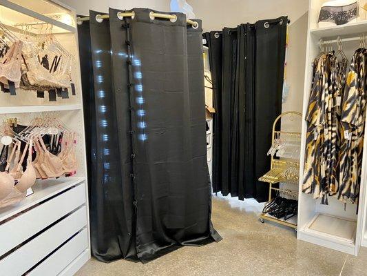 View of the one-person fitting room