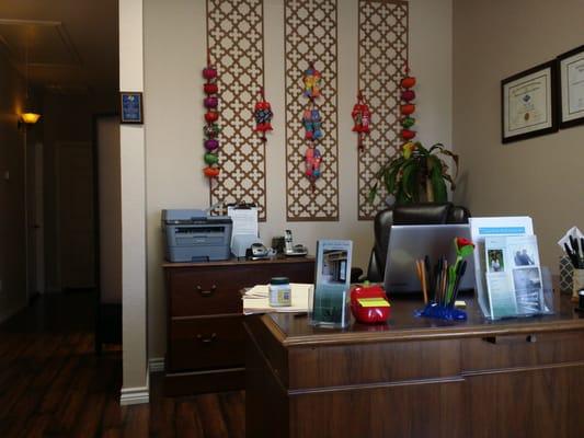 The front office area