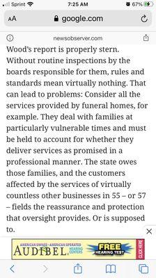 Editorial from Raleigh News and Observer, September 14, 2014. Boards across the state were not monitored. Thanks