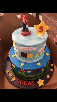 Mario themed cake