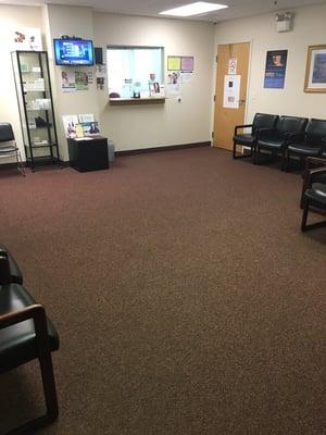 Large waiting area to make your short wait as comfortable as possible