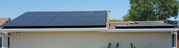 9 Kilowatt solar installation in Santa Rosa using Enphase microinverters and SolarWorld 280 watt Black solar panels...