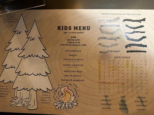 Kid's Menu