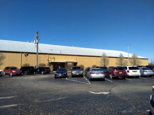 This building was converted to a volleyball and basketball arena.