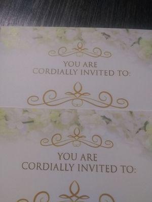 I designed some invitation and they came out great!