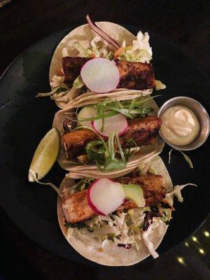 Blackened mahi-mahi tacos