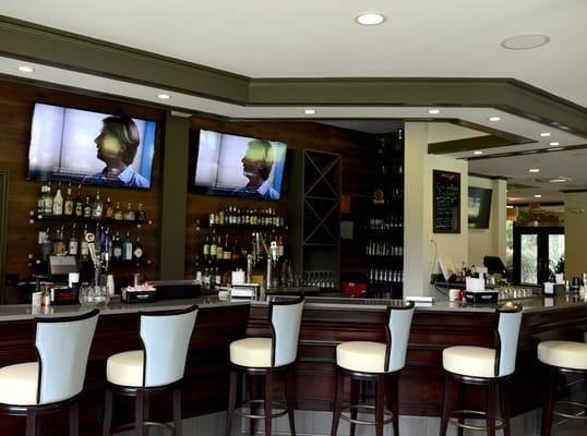 Custom Audio Video TVs in bar area