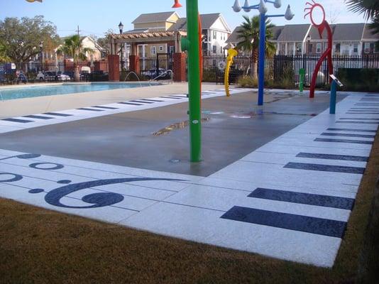 Decorative Concrete Splash Pad