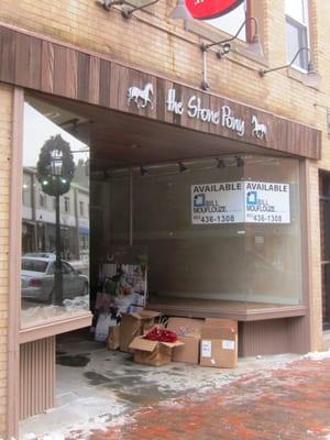 The Stone Pony is gone.  The only thing left is an empty storefront with an "Available" sign in the window.