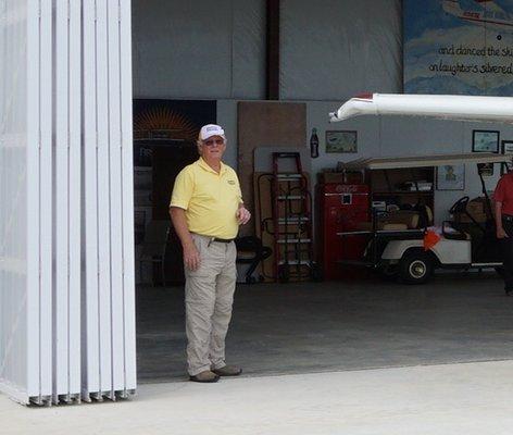 Dave at customers hangar