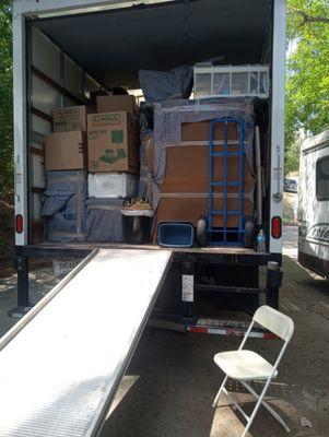 1 of 3 box trucks that we loaded in Thousand Oaks, California and brought up to Meridian Idaho