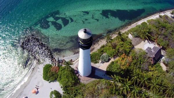 This light house is in Miami Beach that our team flew.