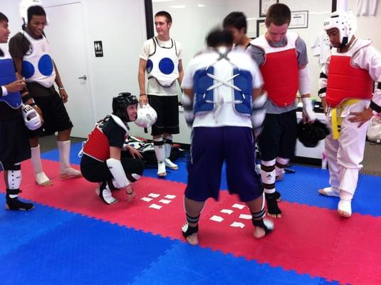 sparring games with the adult team