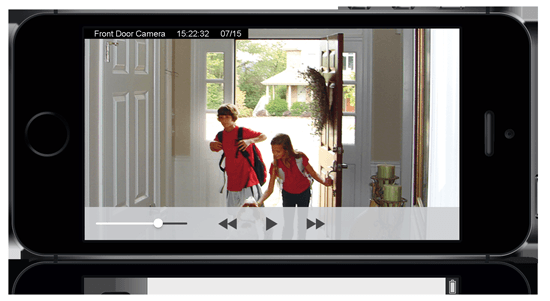 With a camera system installed by Premier, view live and recorded clips directly on your smartphone.