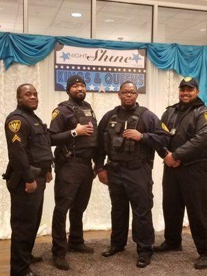 Officers at Garfield Memorial Church in Pepper Pike, OH at the Night to Shine Special Needs Prom. Go Team!!!