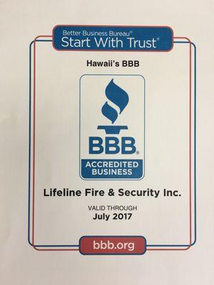 Proud of our BBB accreditation