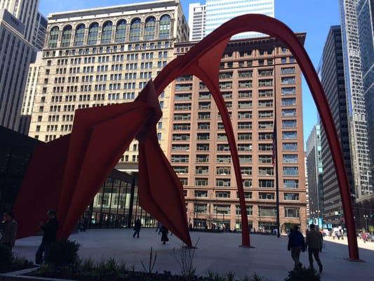 Alexander Calder's flamingo.