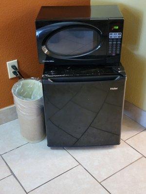 Microwave and Mini-refrigerator