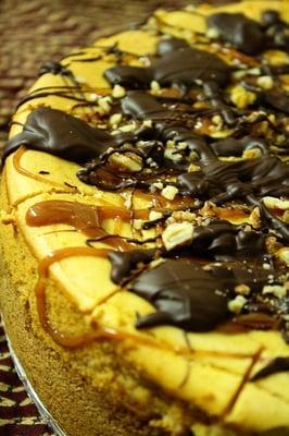 Close up of the Pumpkin Turtle Cheesecake