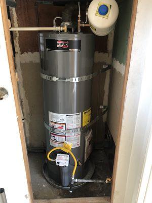 New water heater installed